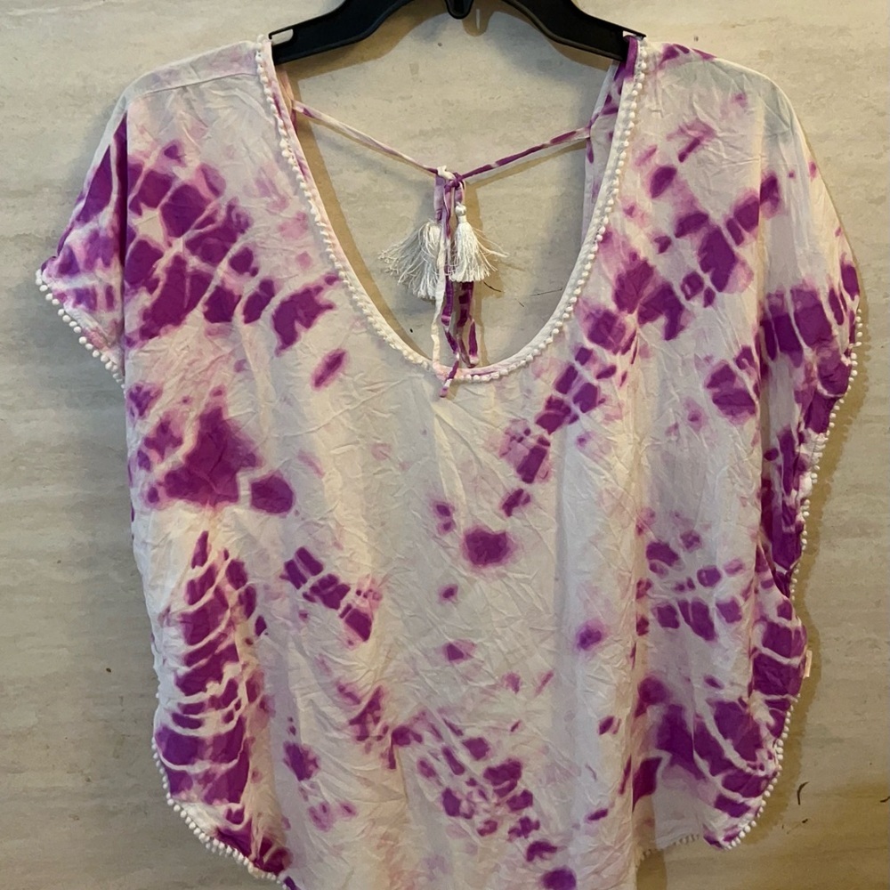 Victoria's Secret Purple Tie-Dye Blouse - Picture 3 of 8